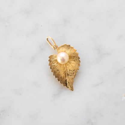 Pearl Leaf Pendant