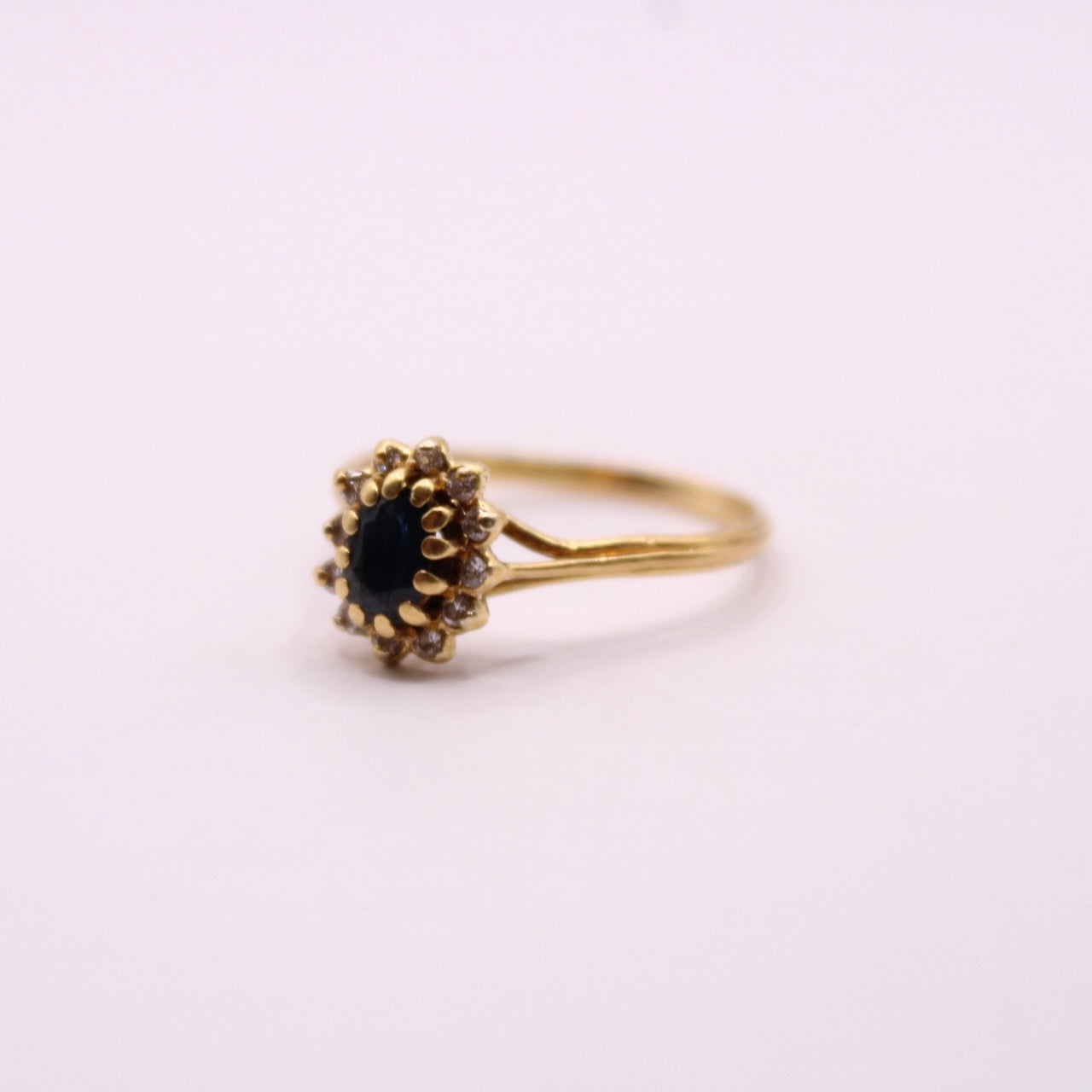 Sapphire & Diamond Lady Di Ring