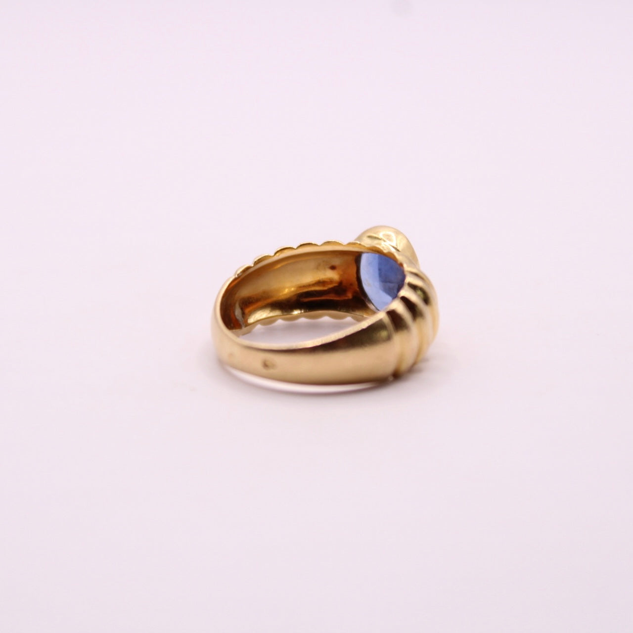 Heavy Sapphire Band Ring