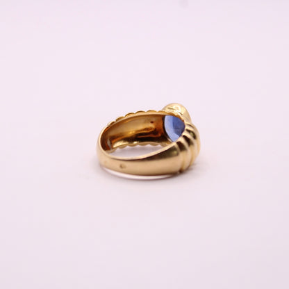 Heavy Sapphire Band Ring