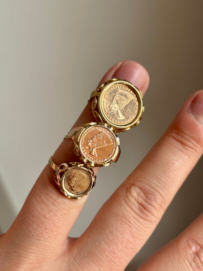 Nefertiti Coin Ring