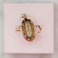 Ornate Oval Green Amethyst Pendant