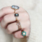 Turquoise & Pearl Flower Ring