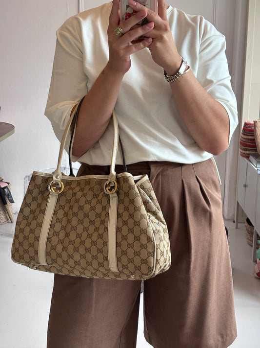 Gucci GG Canvas Twins Tote Bag