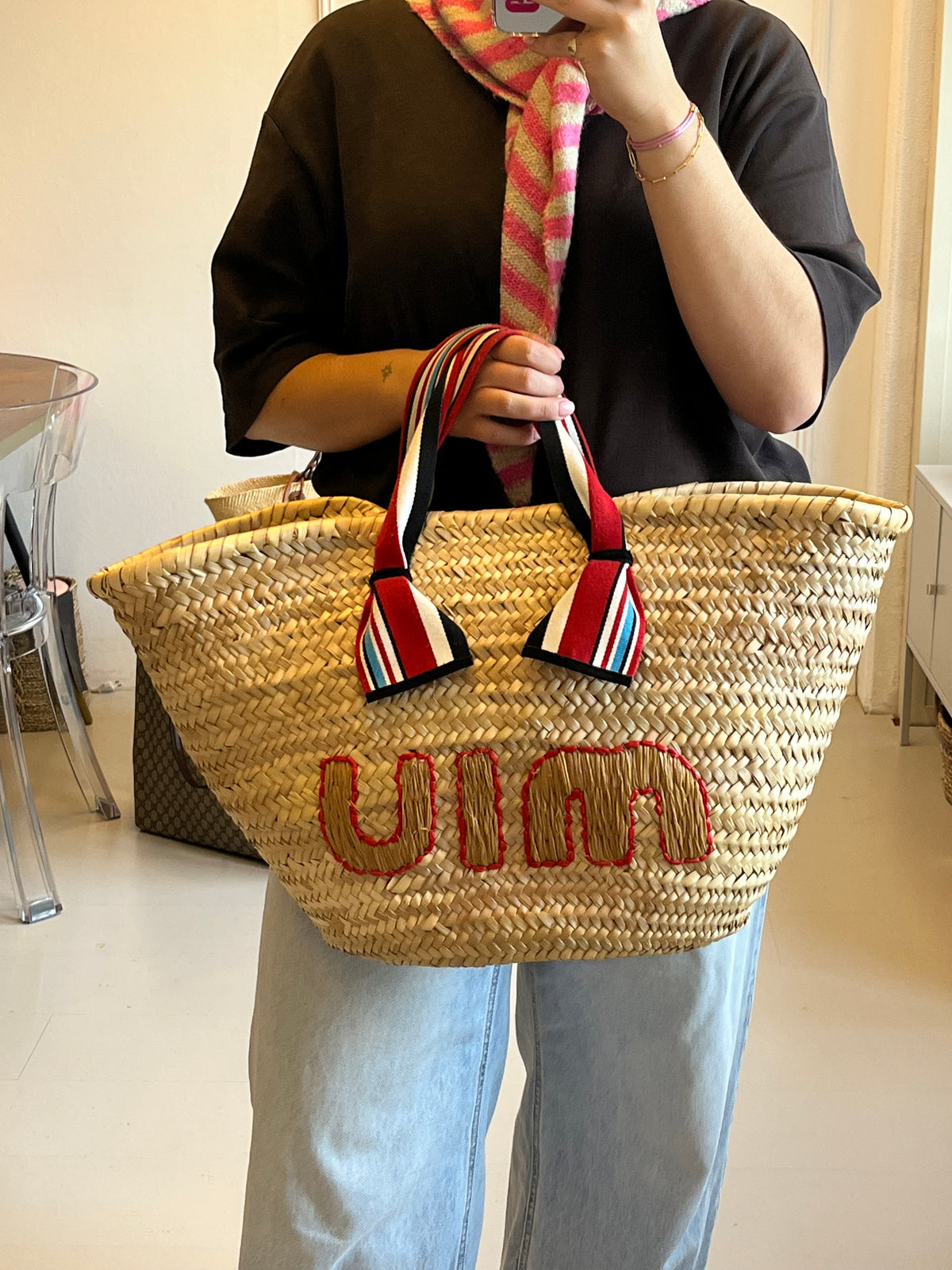 Miu Miu Raffia Hand Bag