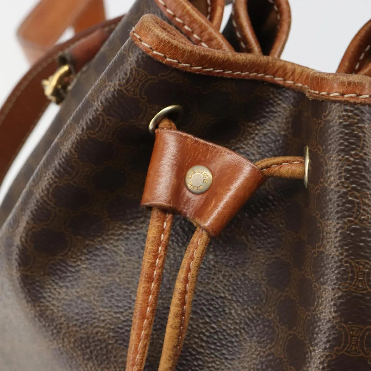 Celine Macadam Bucket Shoulder Bag