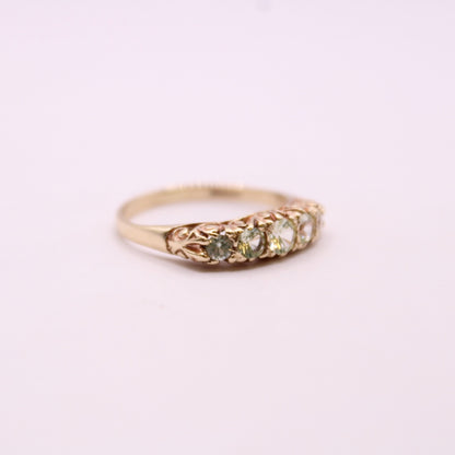 Victorian Chrysolite Row Ring