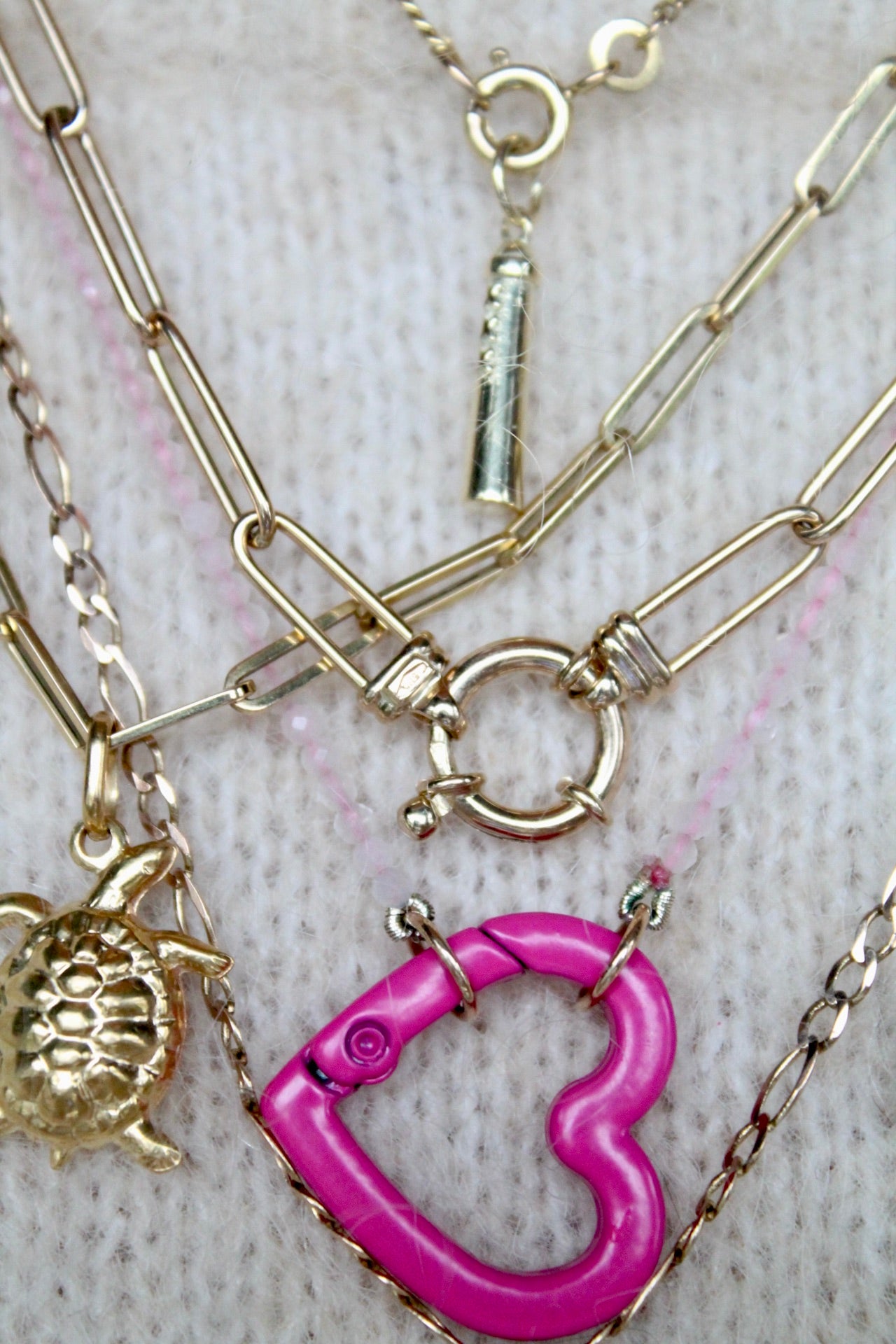 Bold Connector Lock Paperclip Necklace