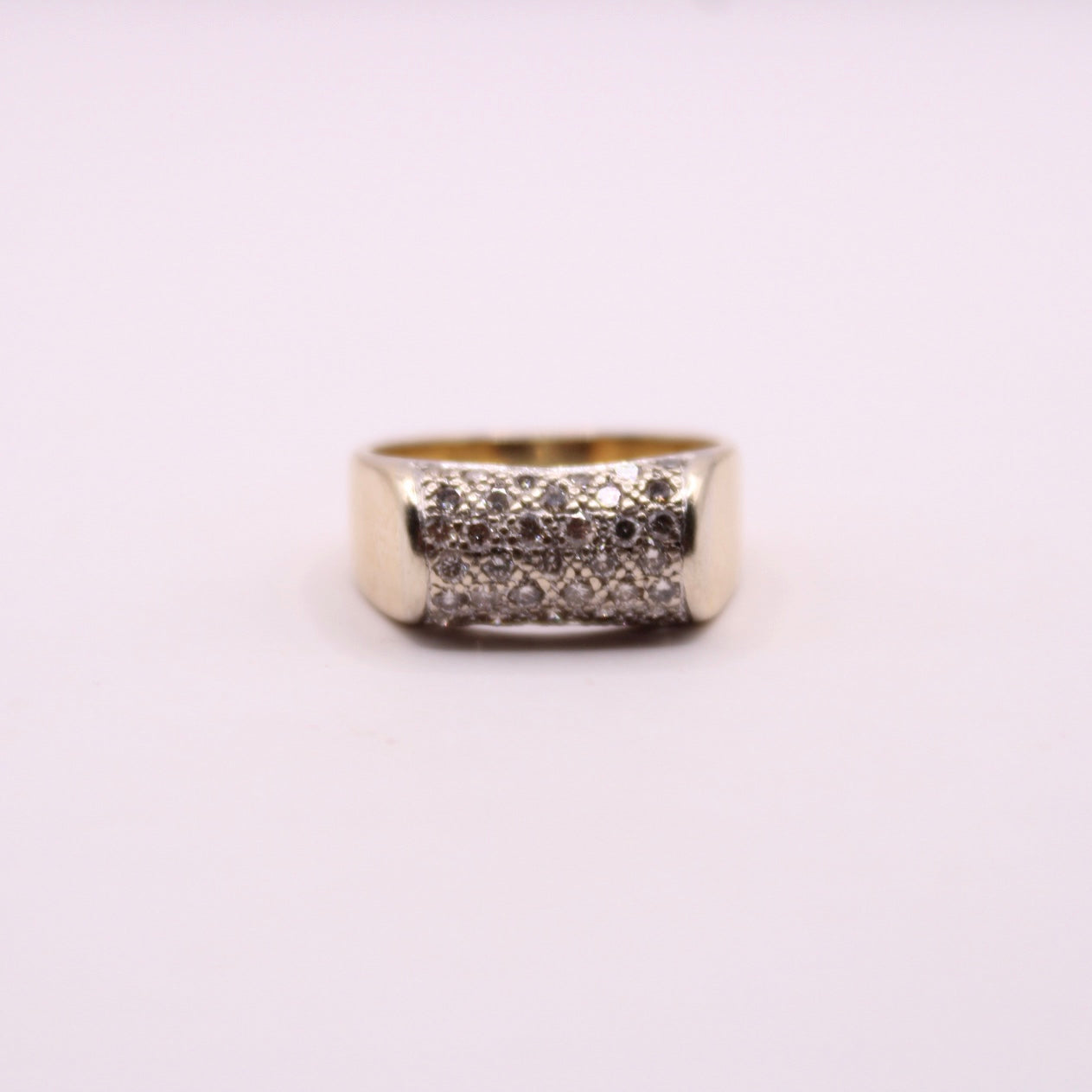 Solid Diamond Statement Ring