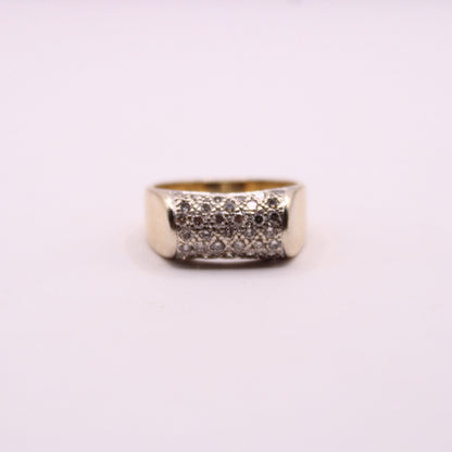 Solid Diamond Statement Ring