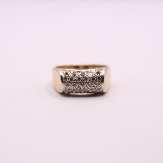 Solid Diamond Statement Ring