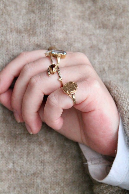 Enamel Leopard Wrap Ring