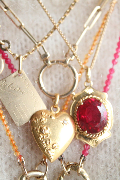 Pearl & Rose Heart Charm