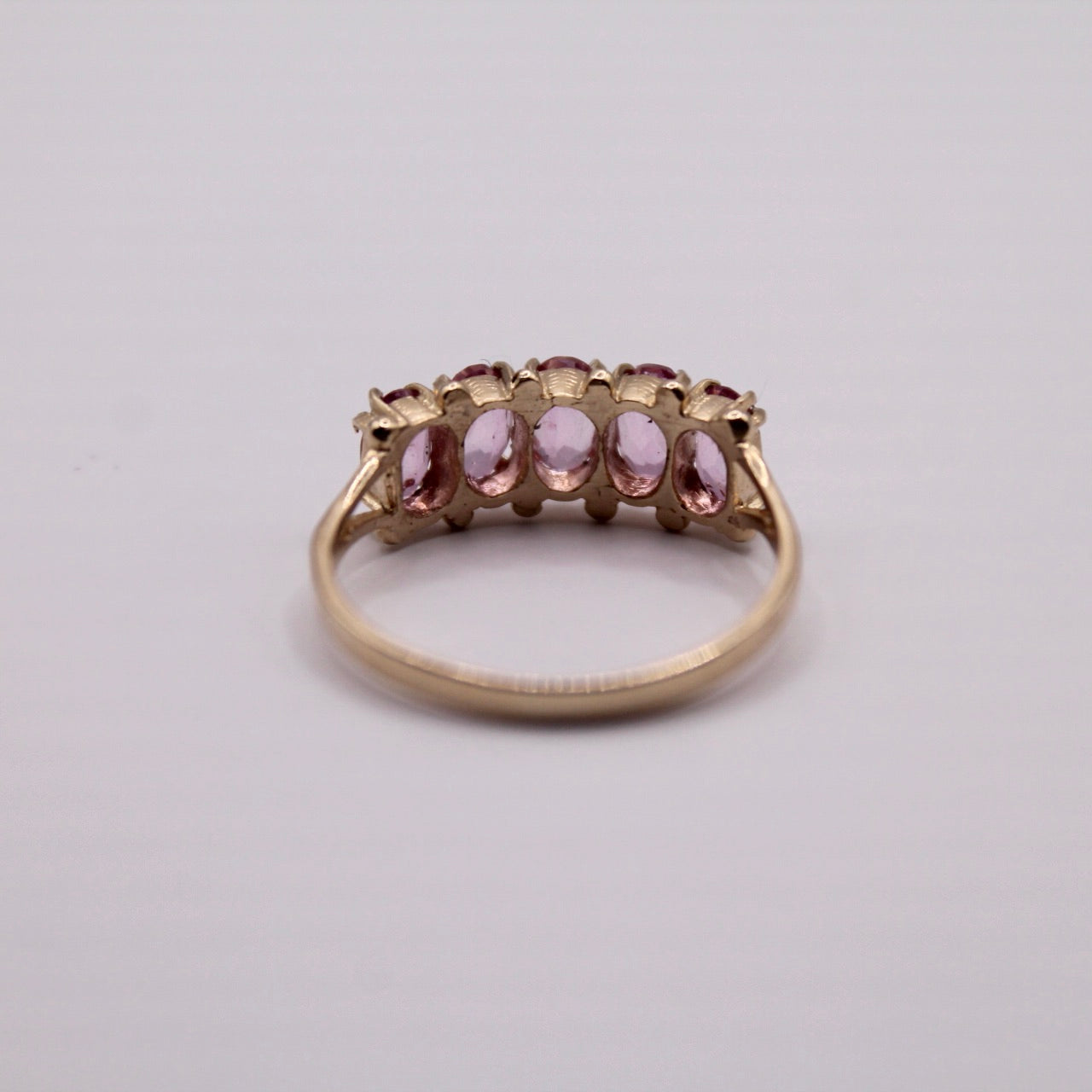 Pink Topaz Five Stone Ring