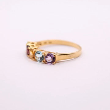 Multi Gem Row Ring