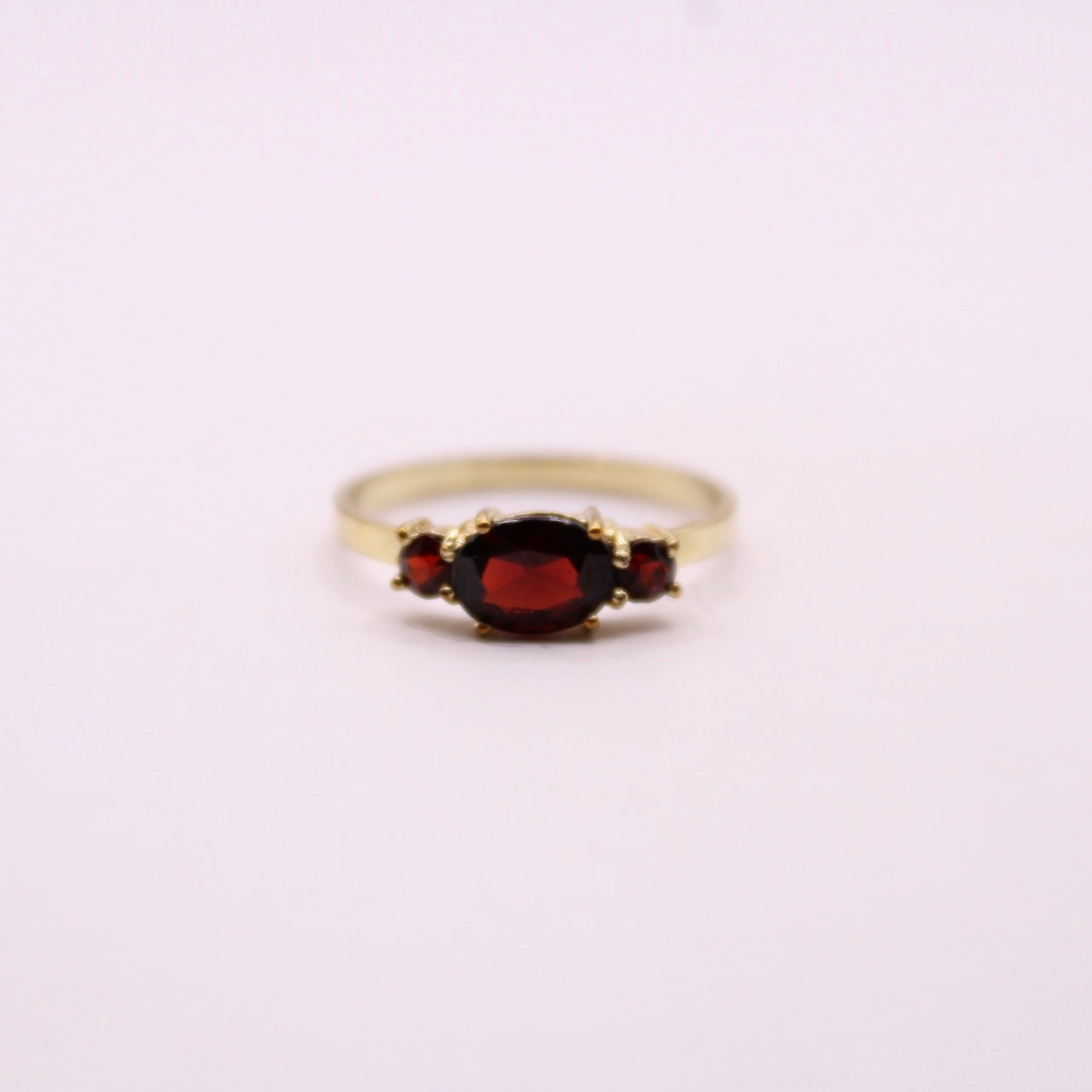 Garnet Trilogy Ring