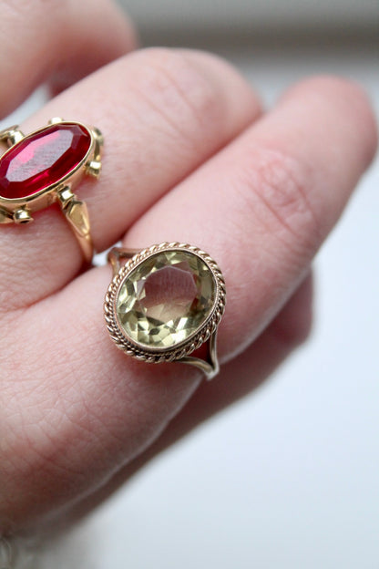 Citrine Cord Ring