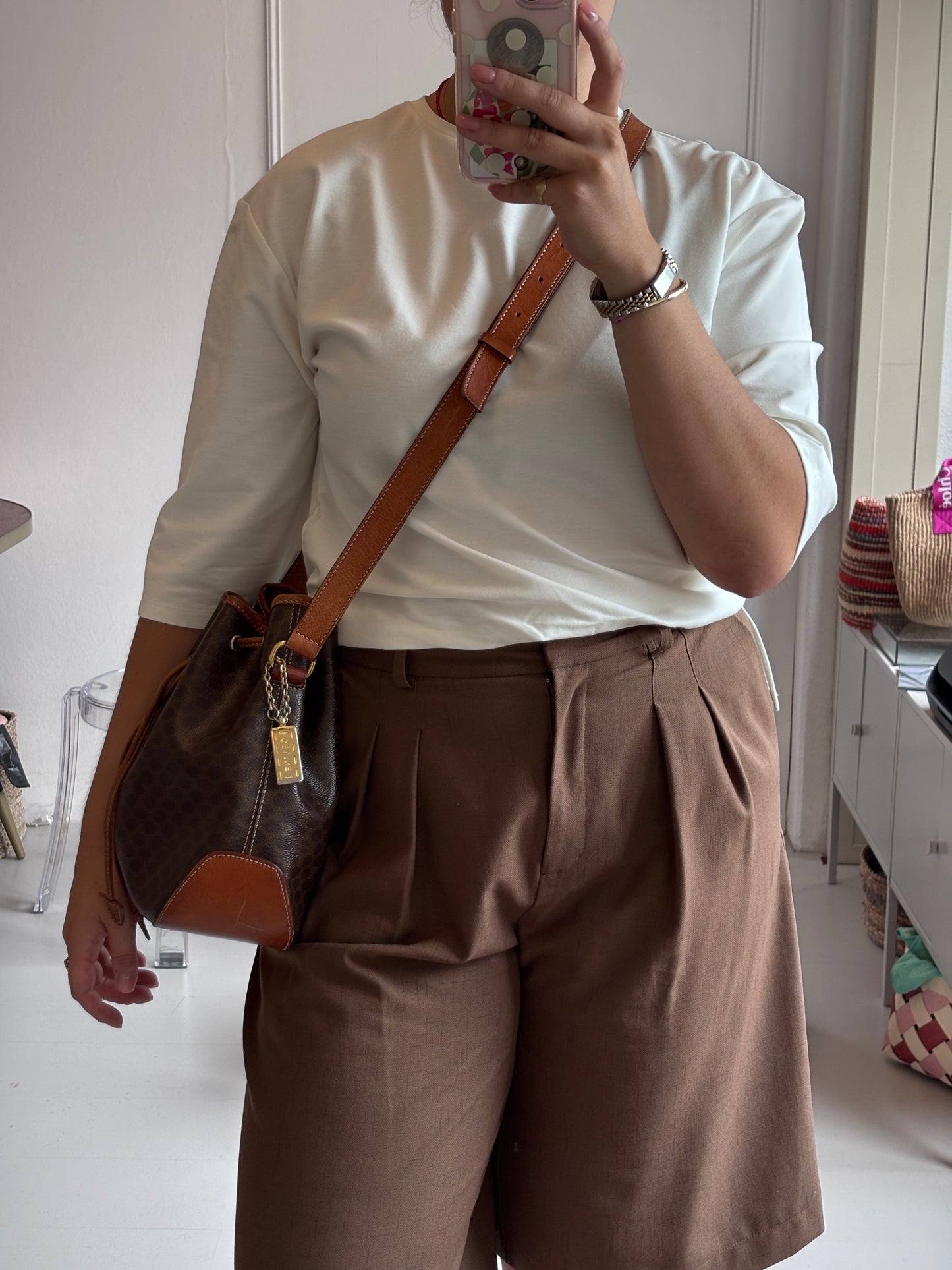 Celine Macadam Bucket Shoulder Bag
