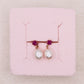 Pearl & Ruby Drop Earrings