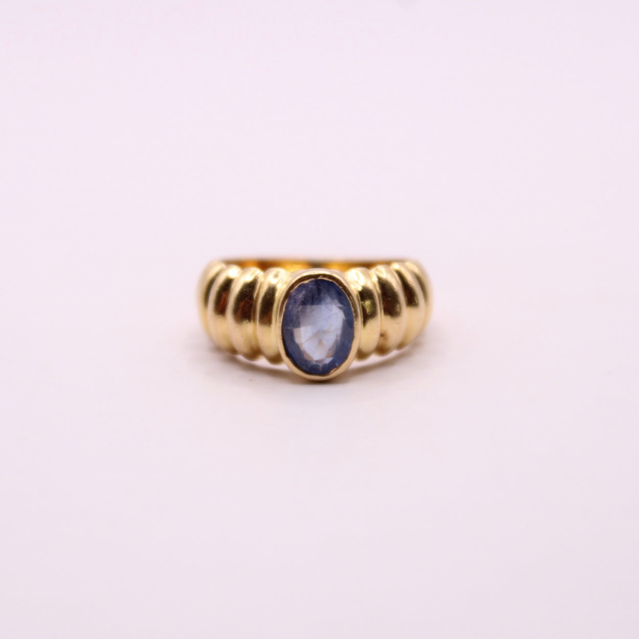 Heavy Sapphire Band Ring