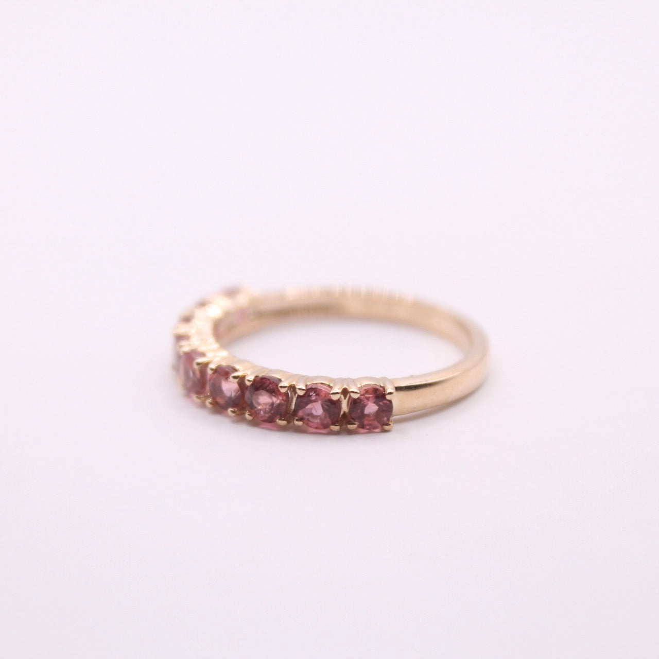 Pink Tourmaline Row Ring