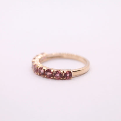 Pink Tourmaline Row Ring