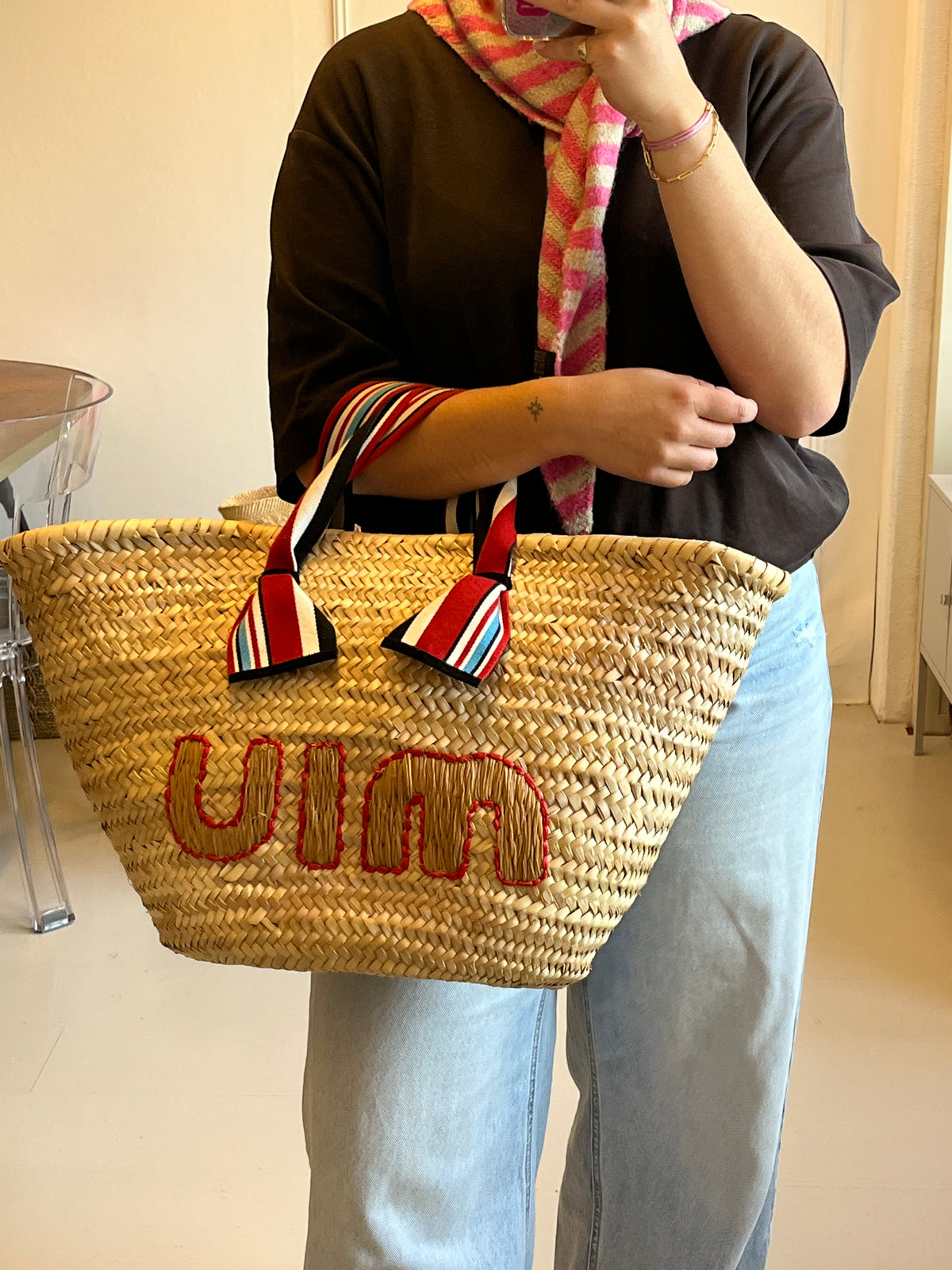 Miu Miu Raffia Hand Bag