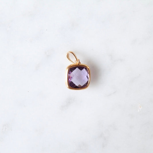 Square Amethyst Pendant