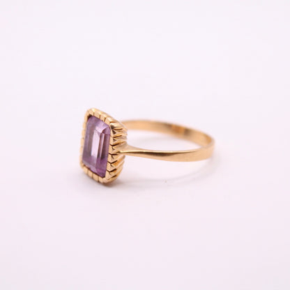 Pink Sapphire Cushion Ring