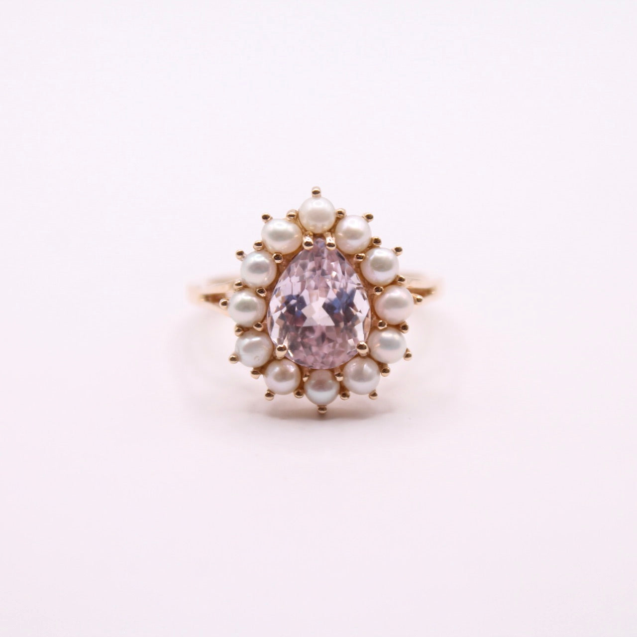 Pearl & Kunzite Statement Ring