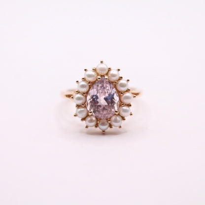 Pearl & Kunzite Statement Ring