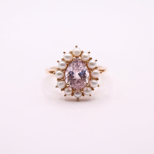 Pearl & Kunzite Statement Ring