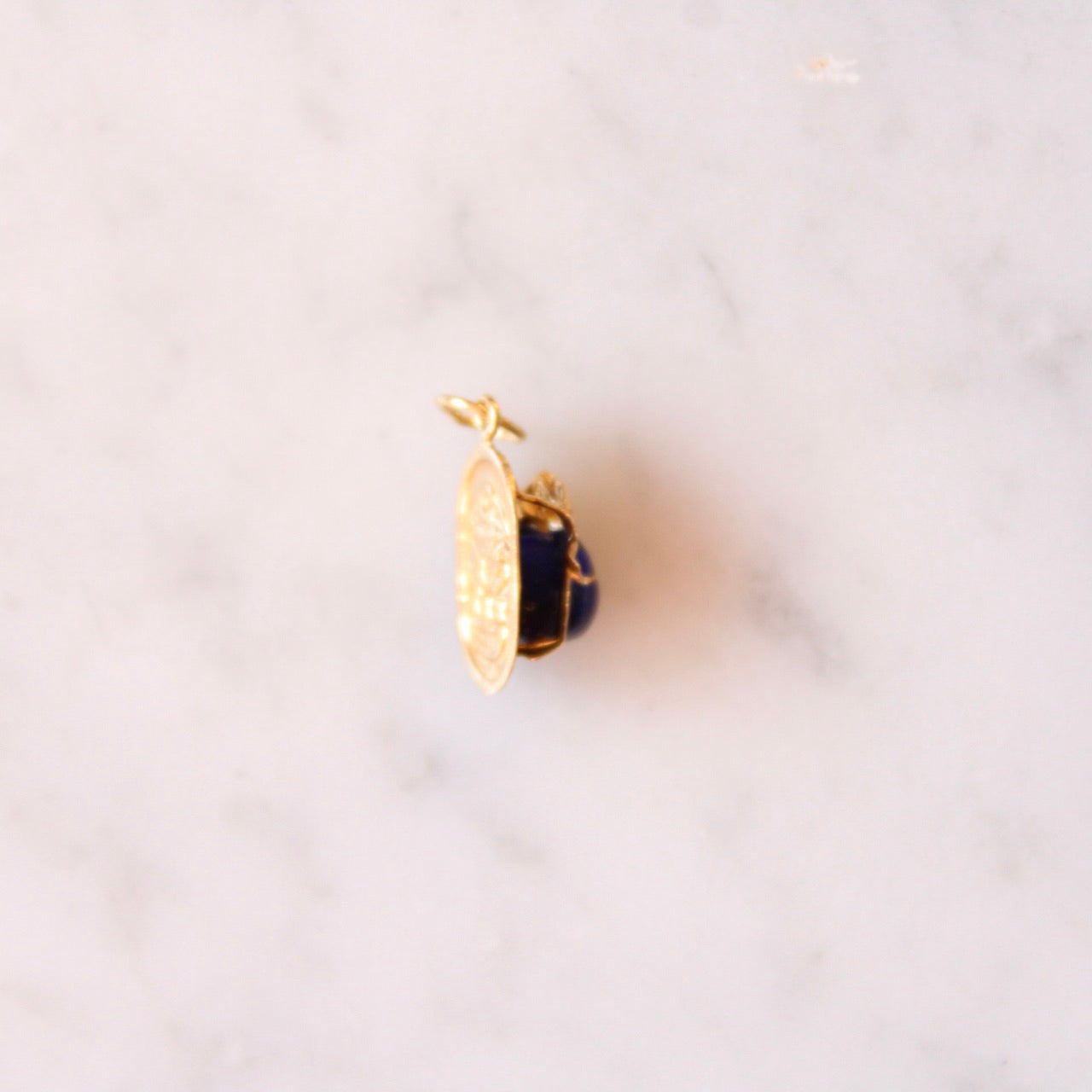 Lapis Scarab Charm