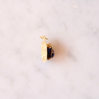Lapis Scarab Charm