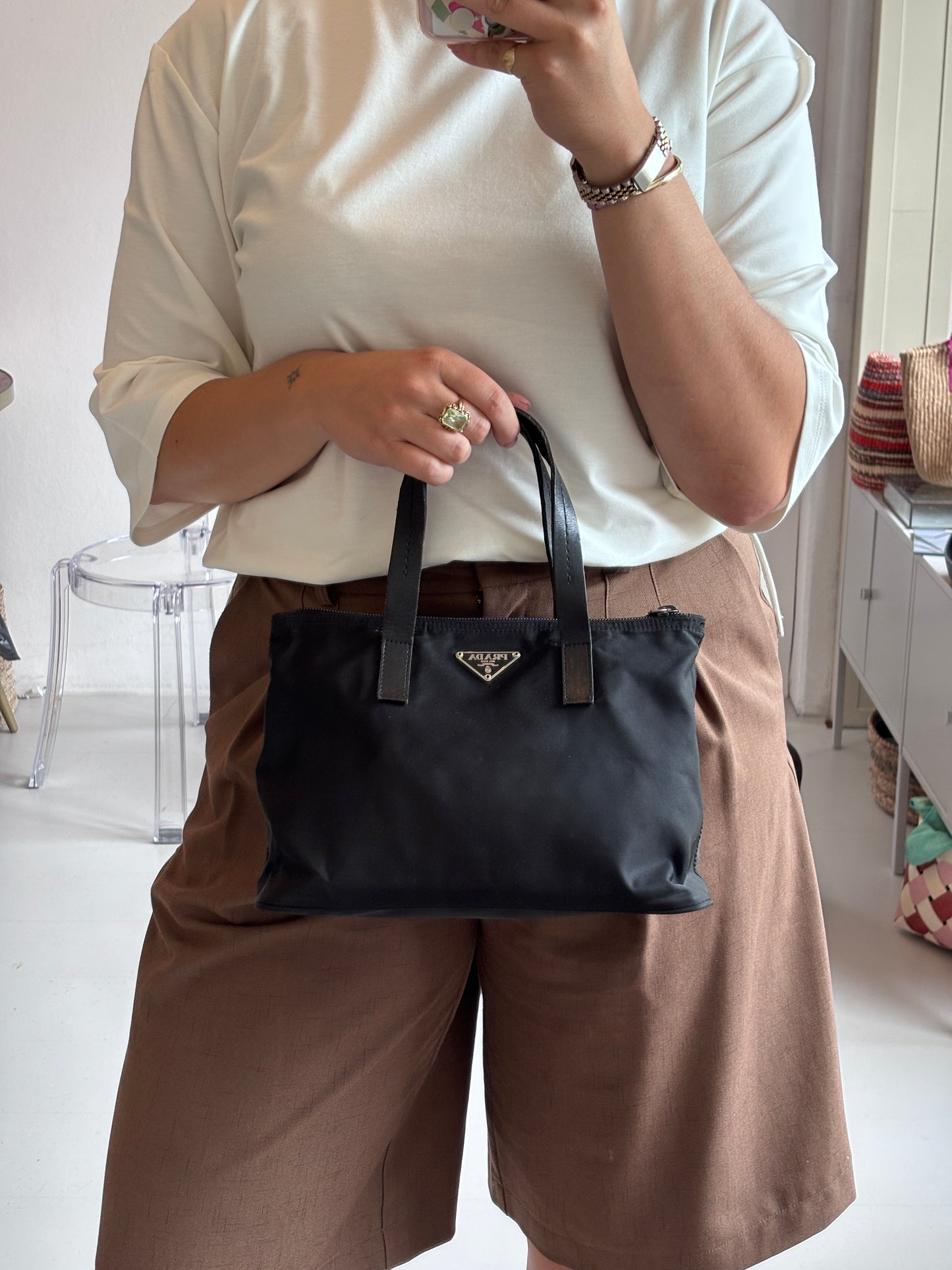 Prada Nylon Hand Bag