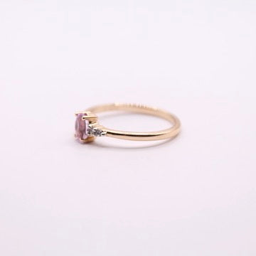 Pink Topaz Cluster Ring