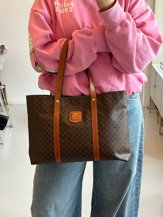 Celine Macadam Canvas Tote Bag