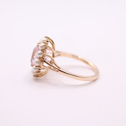 Pearl & Kunzite Statement Ring