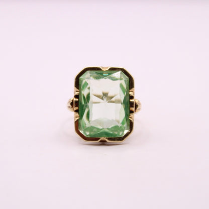 Lime Spinel Statement Ring