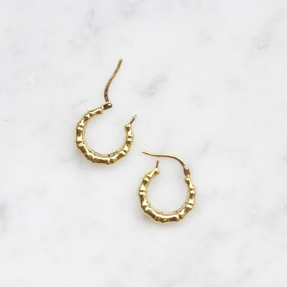 Bamboo Hoop Earrings