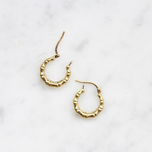 Bamboo Hoop Earrings