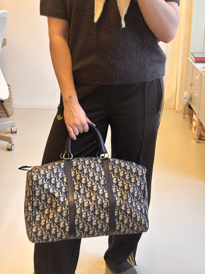 Christian Dior Trotter Canvas Boston Bag