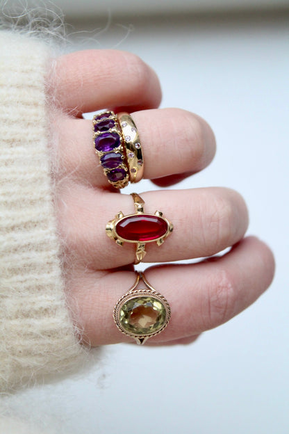 Citrine Cord Ring