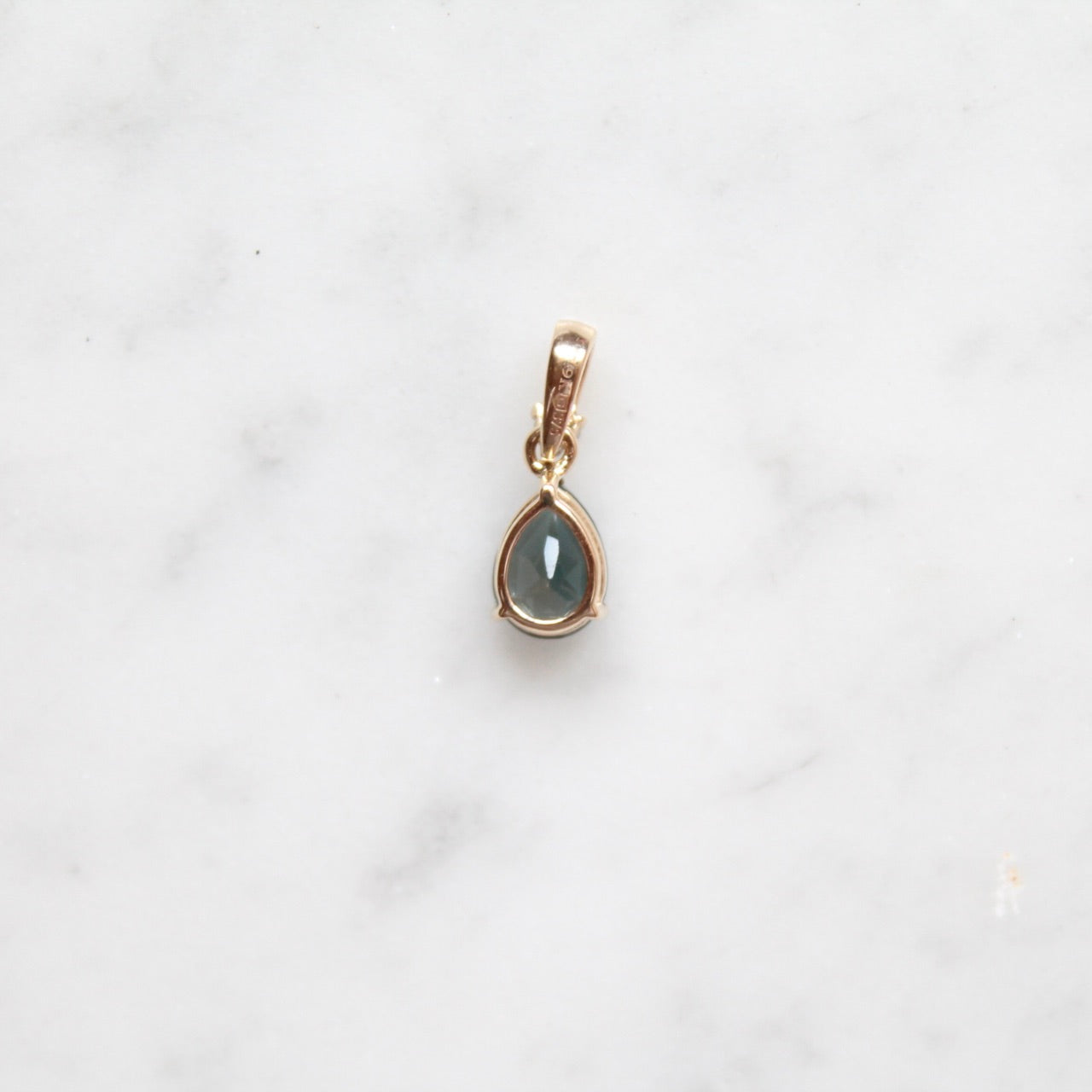 Blue Topaz & Diamond Pendant