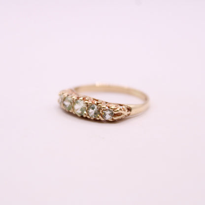 Victorian Chrysolite Row Ring