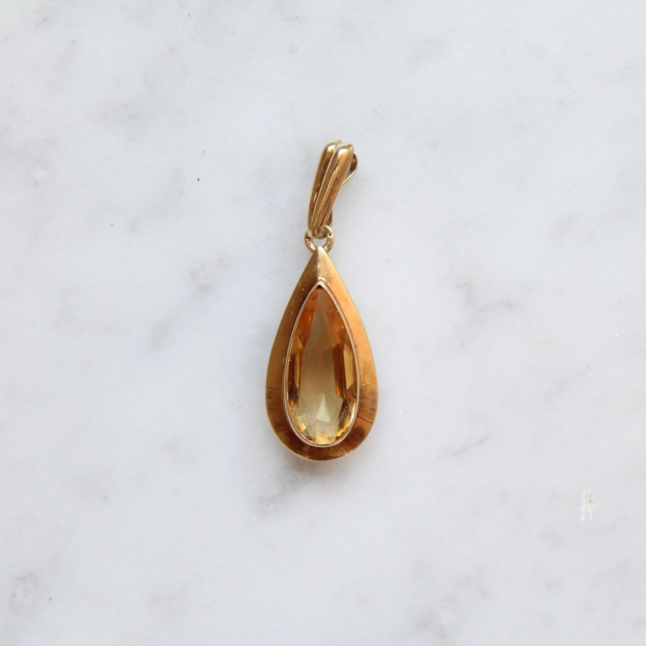 Citrine Teardrop Pendant