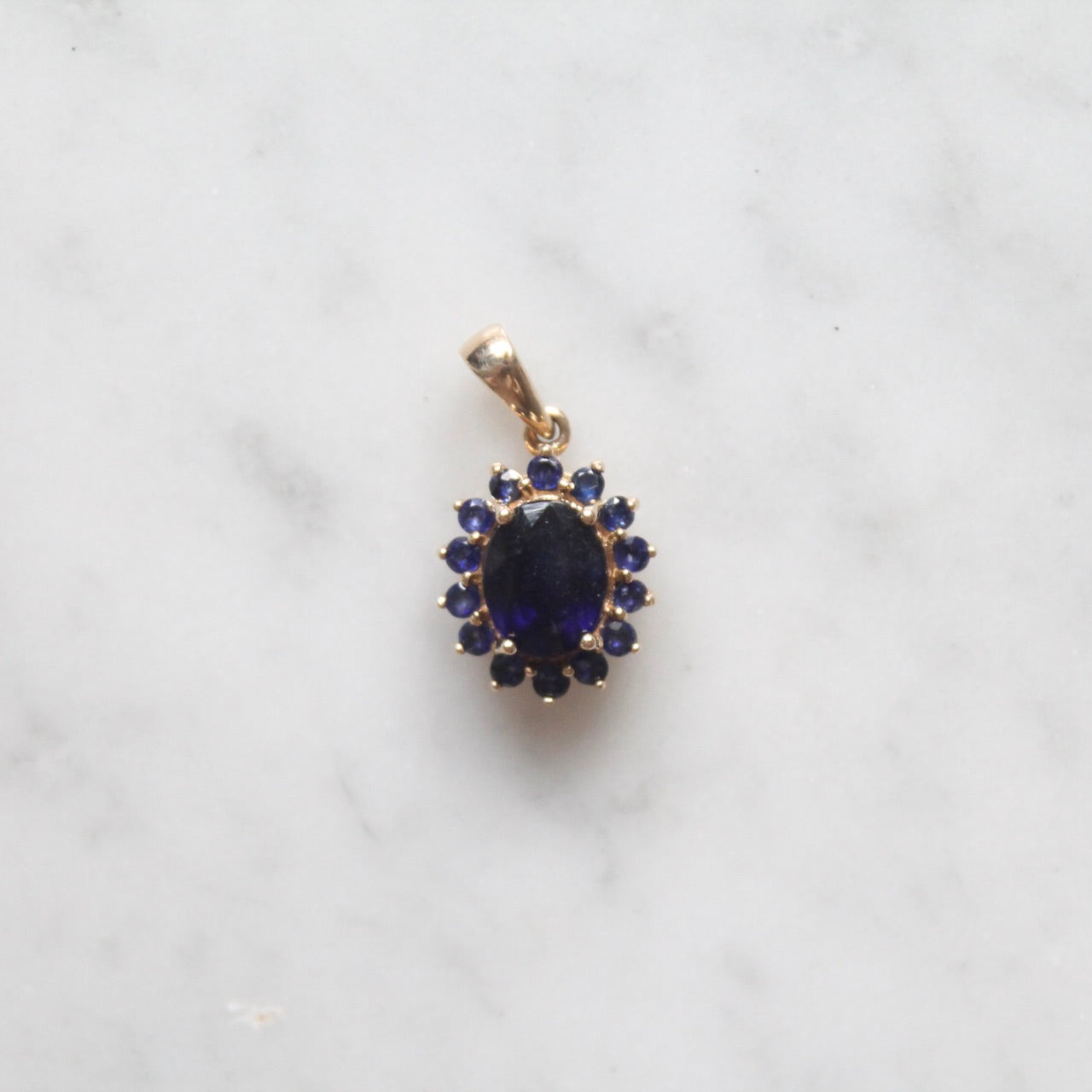 Sapphire Flower Pendant