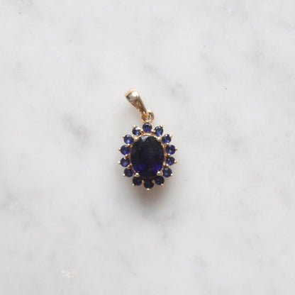 Sapphire Flower Pendant