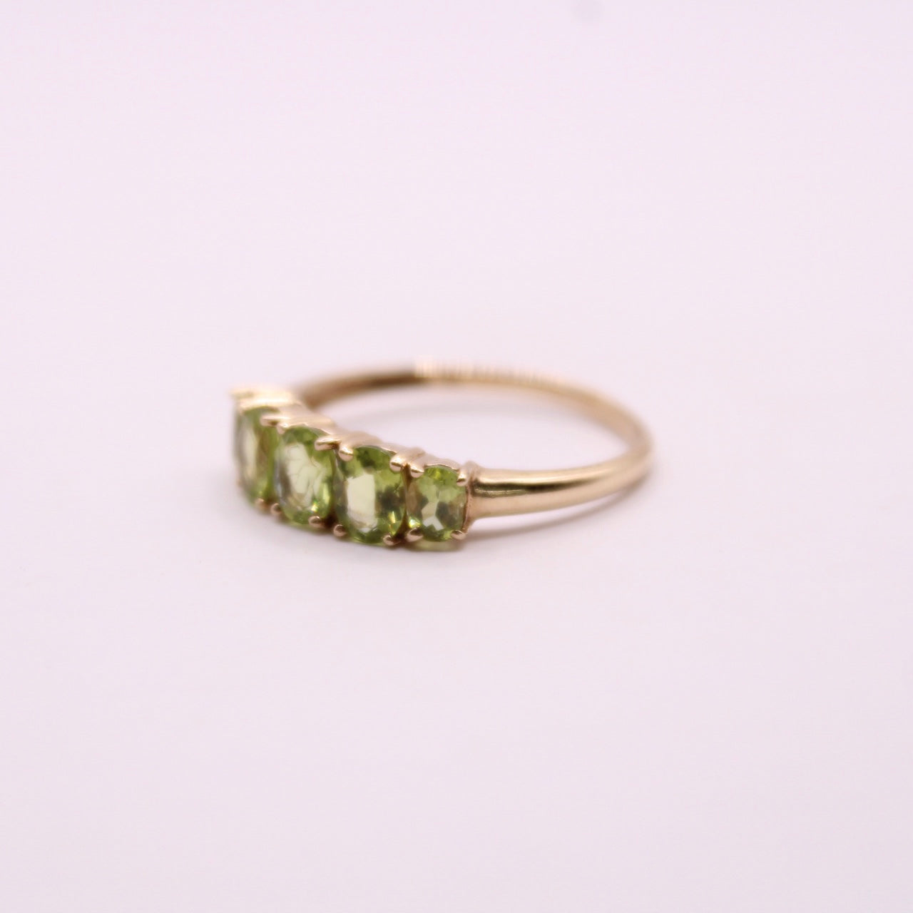 Peridot Row Ring
