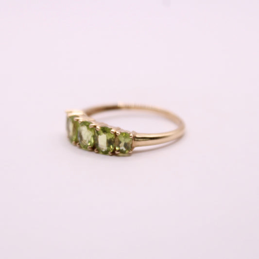Peridot Row Ring